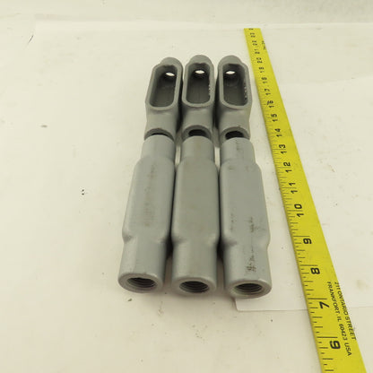 Appleton FM7 1/2 Conduit Body Straight Pass Malleable Iron Lot Of 6