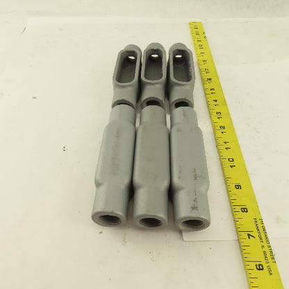 Appleton FM7 1/2 Conduit Body Straight Pass Malleable Iron Lot Of 6