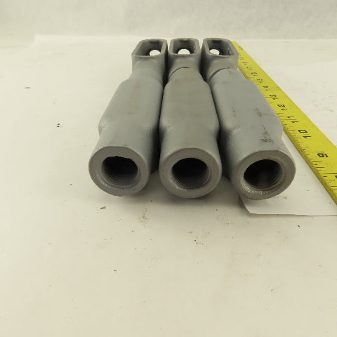Appleton FM7 1/2 Conduit Body Straight Pass Malleable Iron Lot Of 6
