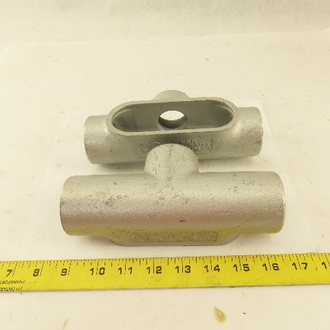 Crouse Hinds T47 From 7 Condulet 1-1/4" Conduit Body Outlet TEE Lot 2