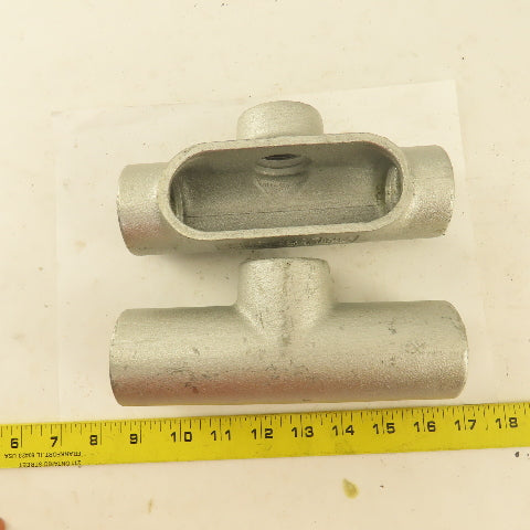 Crouse Hinds T47 From 7 Condulet 1-1/4" Conduit Body Outlet TEE Lot 2