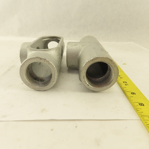 Crouse Hinds T47 From 7 Condulet 1-1/4" Conduit Body Outlet TEE Lot 2