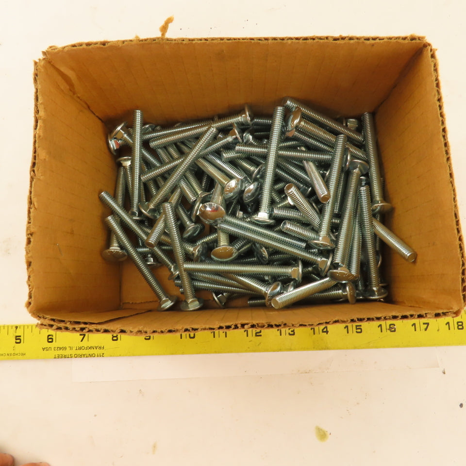 5/16-18 Full Thread Zinc Carriage Bolt 3" OAL Lot Of 81