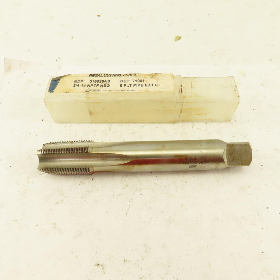 Regal Cutting Tools 3/4" - 14 NPT/NPTF HSG Straight 5 Fl Plug Tap 6" Ext