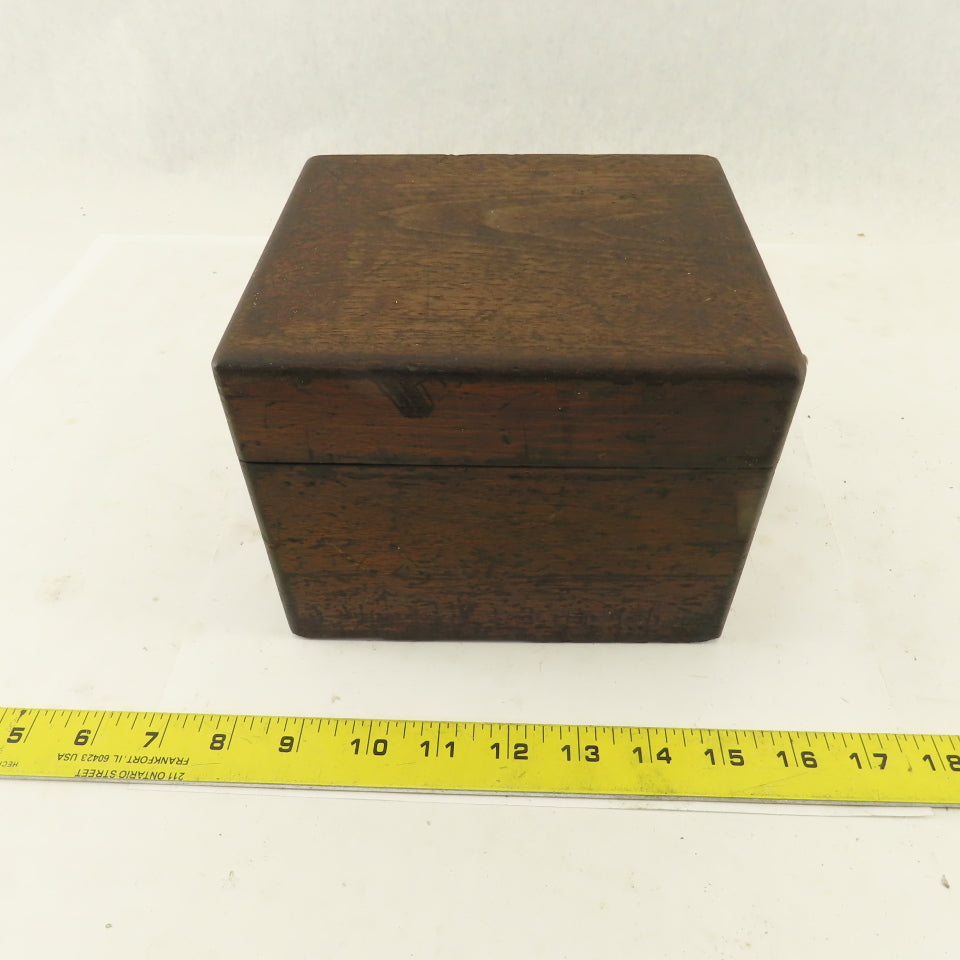 6" x 7" x 5-1/2" Tall Wooden Tooling Storage Case Holder 3/8" 1/2" Shank