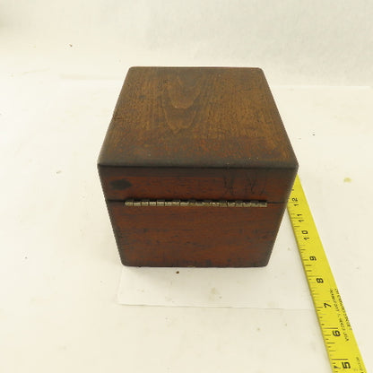 6" x 7" x 5-1/2" Tall Wooden Tooling Storage Case Holder 3/8" 1/2" Shank