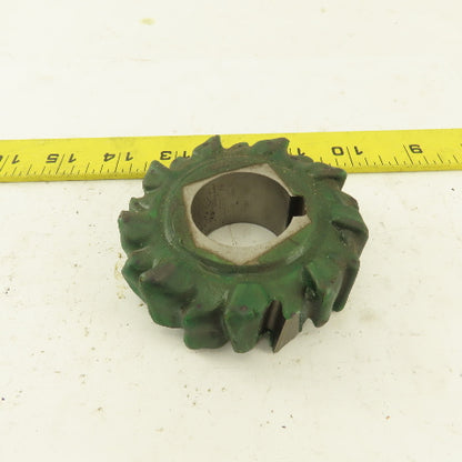 Moon 3" Dia. 18 Tooth Cross Cut Roughing Shell End Mill 1" Arbor