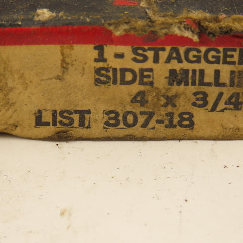 Cleveland 307-18 4 x 3/4 x 1-1/4" 18 Tooth Staggered Cross Cut End Shell Mill