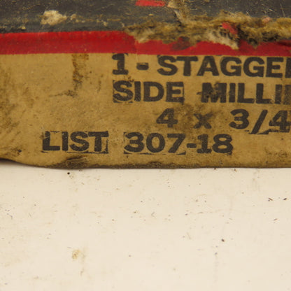 Cleveland 307-18 4 x 3/4 x 1-1/4" 18 Tooth Staggered Cross Cut End Shell Mill
