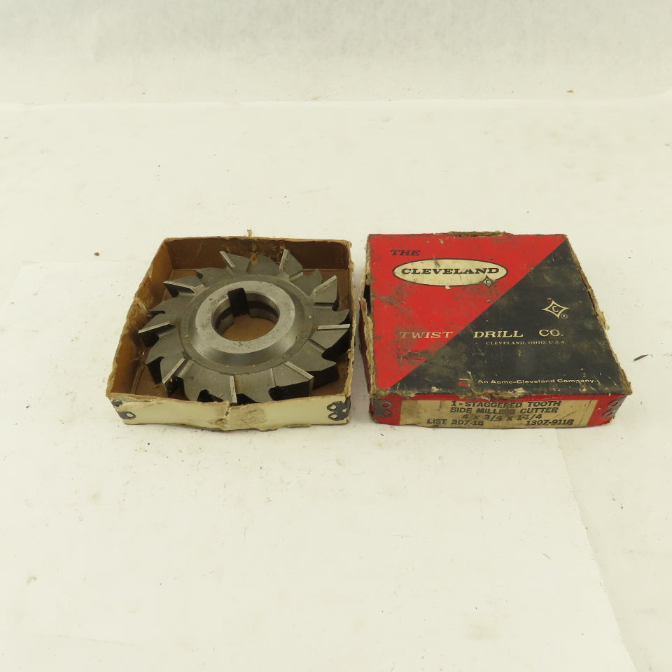 Cleveland 307-18 4 x 3/4 x 1-1/4" 18 Tooth Staggered Cross Cut End Shell Mill