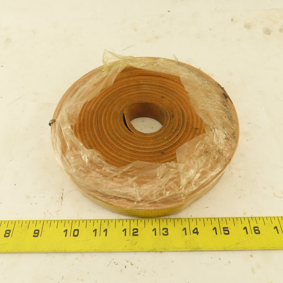 1/2" x 20' Tan Leather Strip 1/8" Thick
