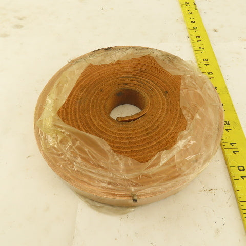 1/2" x 20' Tan Leather Strip 1/8" Thick