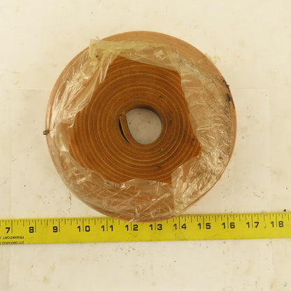 1/2" x 20' Tan Leather Strip 1/8" Thick