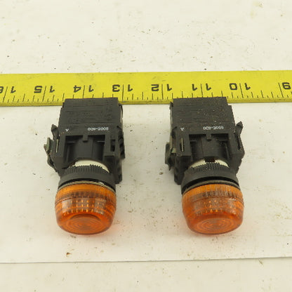 Allen Bradley 8000E-4D0 250V Max AMBER LED Pilot Indicator Light Lot of 2