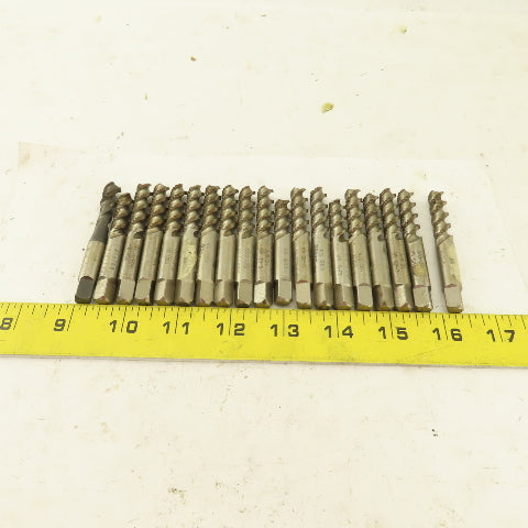 3/8"-24 NF HS 3 Flute GH-3 Spiral Plug Tap USA Lot of 19