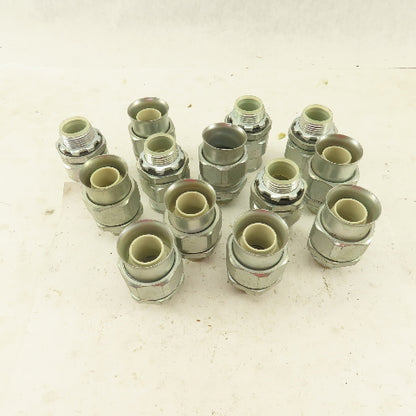 3/4" Insulated Straight Liquidtight Grip Connector Lot of 13