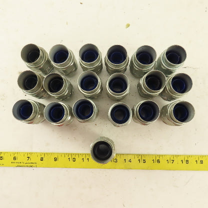 3/4" Insulated Straight Liquidtight Grip Connector Lot of 19