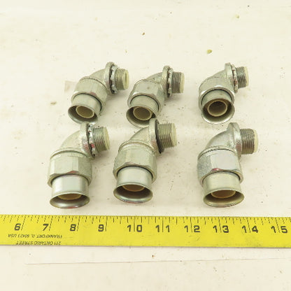 Appleton 3/4" Insulated 90° Malleable Iron Liquidtight Grip Connector Lot of 6