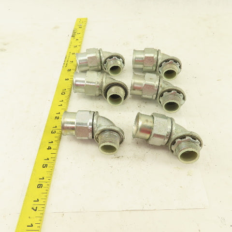 Appleton 3/4" Insulated 90° Malleable Iron Liquidtight Grip Connector Lot of 6