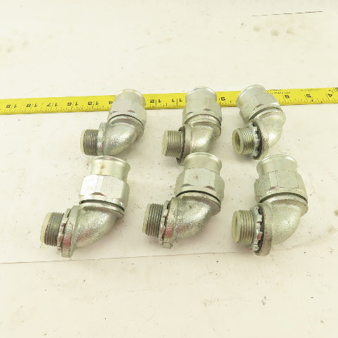 Appleton 3/4" Insulated 90° Malleable Iron Liquidtight Grip Connector Lot of 6