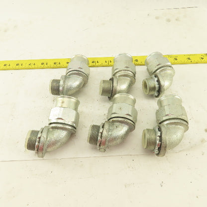 Appleton 3/4" Insulated 90° Malleable Iron Liquidtight Grip Connector Lot of 6