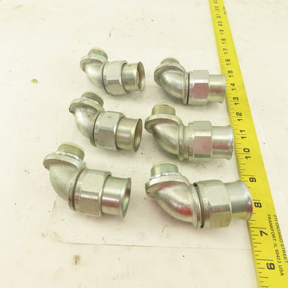 Appleton 3/4" Insulated 90° Malleable Iron Liquidtight Grip Connector Lot of 6
