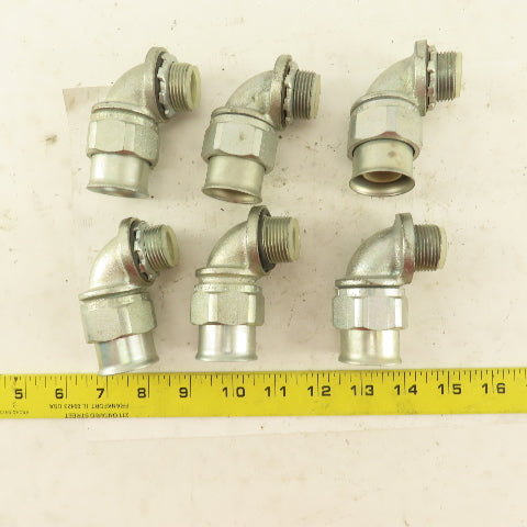 Appleton 3/4" Insulated 90° Malleable Iron Liquidtight Grip Connector Lot of 6