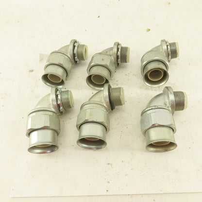 Appleton 3/4" Insulated 90° Malleable Iron Liquidtight Grip Connector Lot of 6
