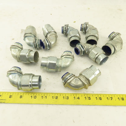T & B 3/4" Insulated 90° Malleable Iron Liquidtight Grip Connector Lot of 10