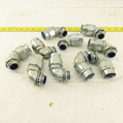T & B 3/4" Insulated 90° Malleable Iron Liquidtight Grip Connector Lot of 10
