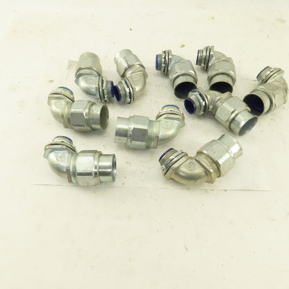T & B 3/4" Insulated 90° Malleable Iron Liquidtight Grip Connector Lot of 10