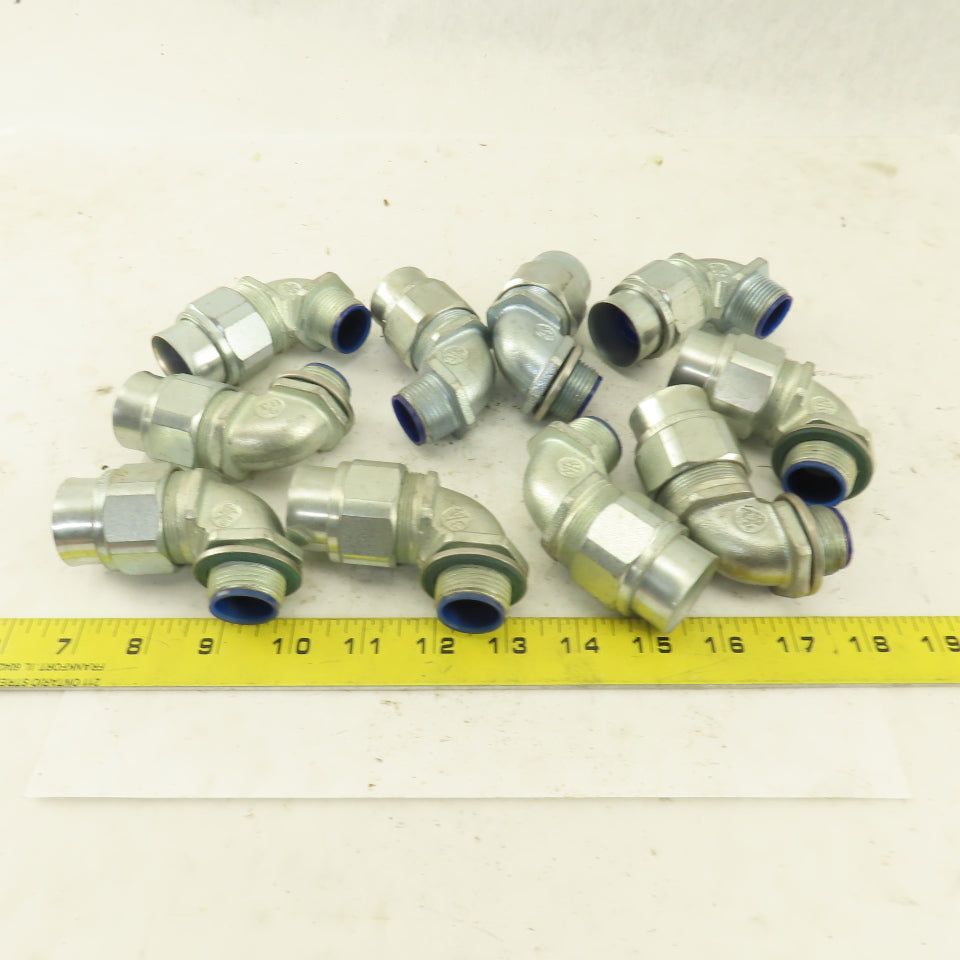T & B 3/4" Insulated 90° Malleable Iron Liquidtight Grip Connector Lot of 10