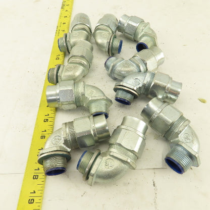 T & B 3/4" Insulated 90° Malleable Iron Liquidtight Grip Connector Lot of 10