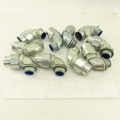 T & B 3/4" Insulated 90° Malleable Iron Liquidtight Grip Connector Lot of 10