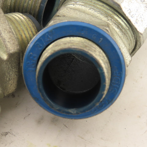 T & B 3/4" Non-Insulated 45° Malleable Iron Liquidtight Grip Connector Lot of 9