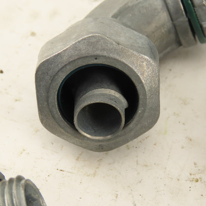 3/8" Non-Insulated 90° Aluminum Liquidtight Grip Connector Lot of 6