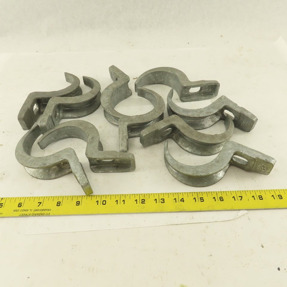 2-1/2" Malleable Iron One Hole Conduit Strap Lot of 10