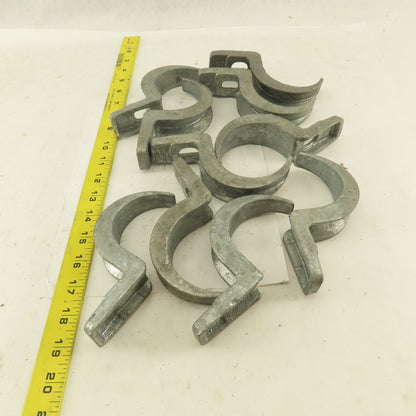 2-1/2" Malleable Iron One Hole Conduit Strap Lot of 10