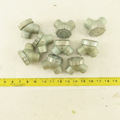 Appleton 1/2" Rigid Conduit Malleable Iron 90° Female Connector Lot of 9