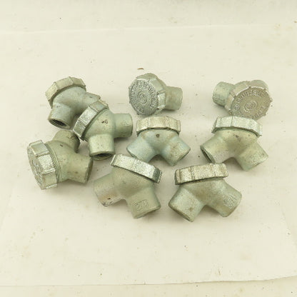 Appleton 1/2" Rigid Conduit Malleable Iron 90° Female Connector Lot of 9