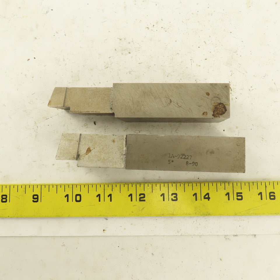 1 x 1 x 5-1/4" Square Lathe Tool Cutting HSS Bits Lot of 2