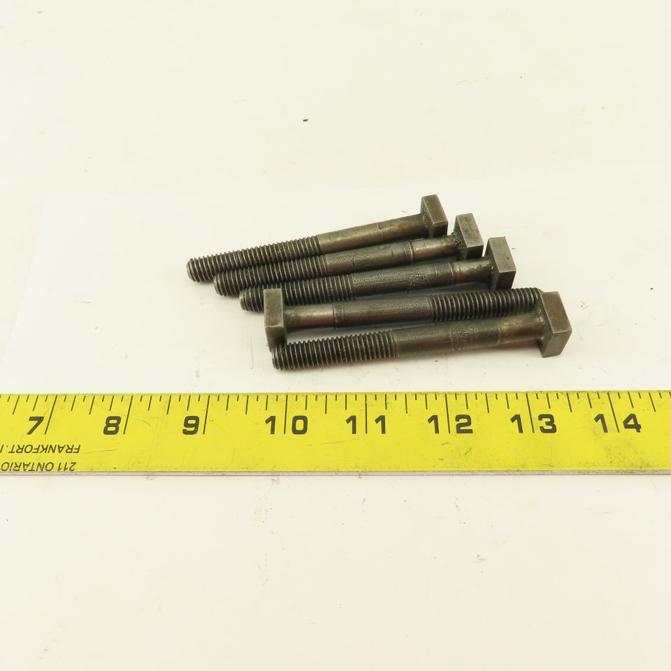 Jergens 3/8-16 Thread Low Profile 5/8" Square Head Bolt 3-3/4" OAL Lot Of 5