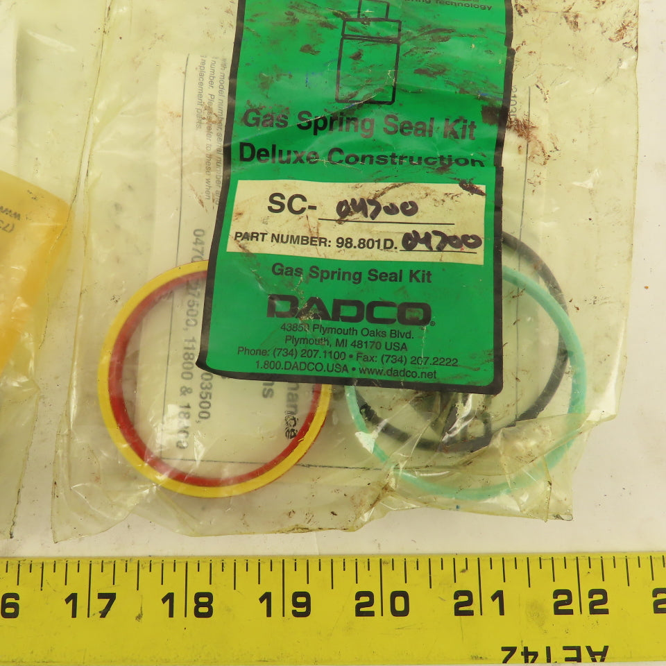 Dadco SC-04700 98.801D.04700 Nitrogen Gas Spring Seal Kit Lot OF 3