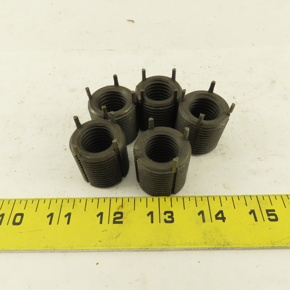 3/4"-10 Internal 1-1/8"-12 External Thread Steel Key Locking Thread Insert 5 Pcs