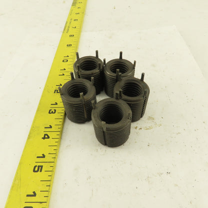 3/4"-10 Internal 1-1/8"-12 External Thread Steel Key Locking Thread Insert 5 Pcs