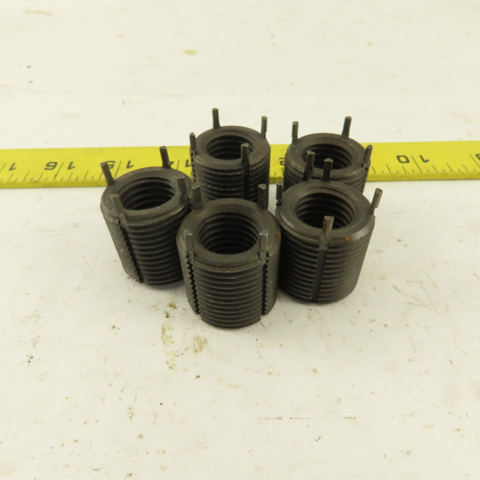 3/4"-10 Internal 1-1/8"-12 External Thread Steel Key Locking Thread Insert 5 Pcs