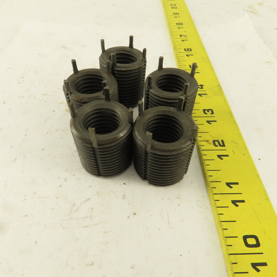 3/4"-10 Internal 1-1/8"-12 External Thread Steel Key Locking Thread Insert 5 Pcs