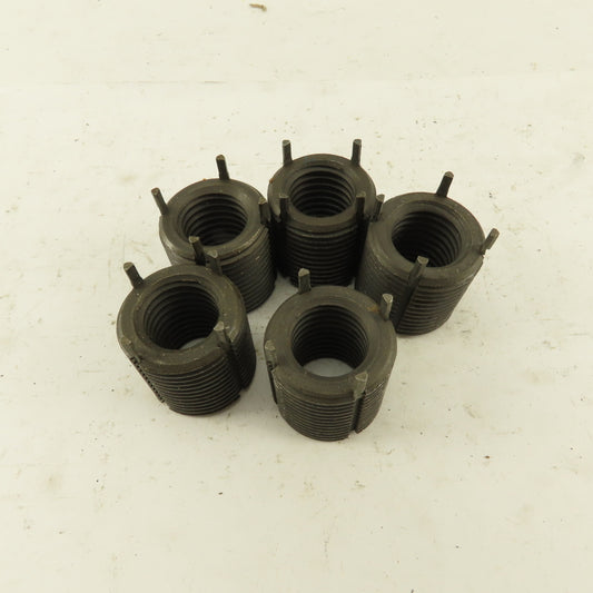 3/4"-10 Internal 1-1/8"-12 External Thread Steel Key Locking Thread Insert 5 Pcs