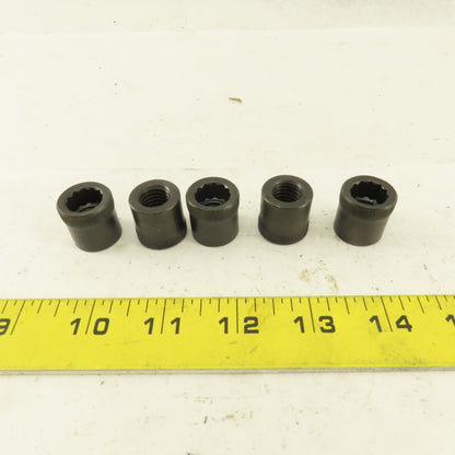 M12-1.75 Internal Threaded Steel Socket Allen Nut Lot Of 5