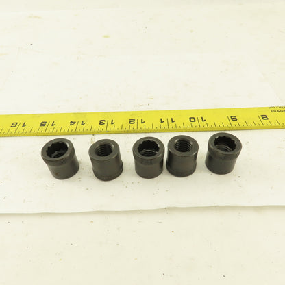 M12-1.75 Internal Threaded Steel Socket Allen Nut Lot Of 5